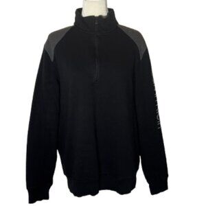Calvin Klein Women's Pull Over Black and Gray 1/4 Zip Pullover Size Large